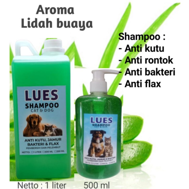 SHAMPO KUCING DAN ANJING ANTI KUTU, JAMUR, RONTOK netto: 1 liter dan 500 ml