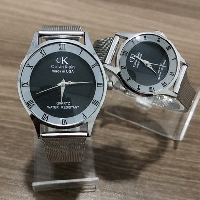 JAM TANGAN COUPLE CK PASIR JAM TANGAN WANITA TERBARU RANTAI PASIR STAINLESS