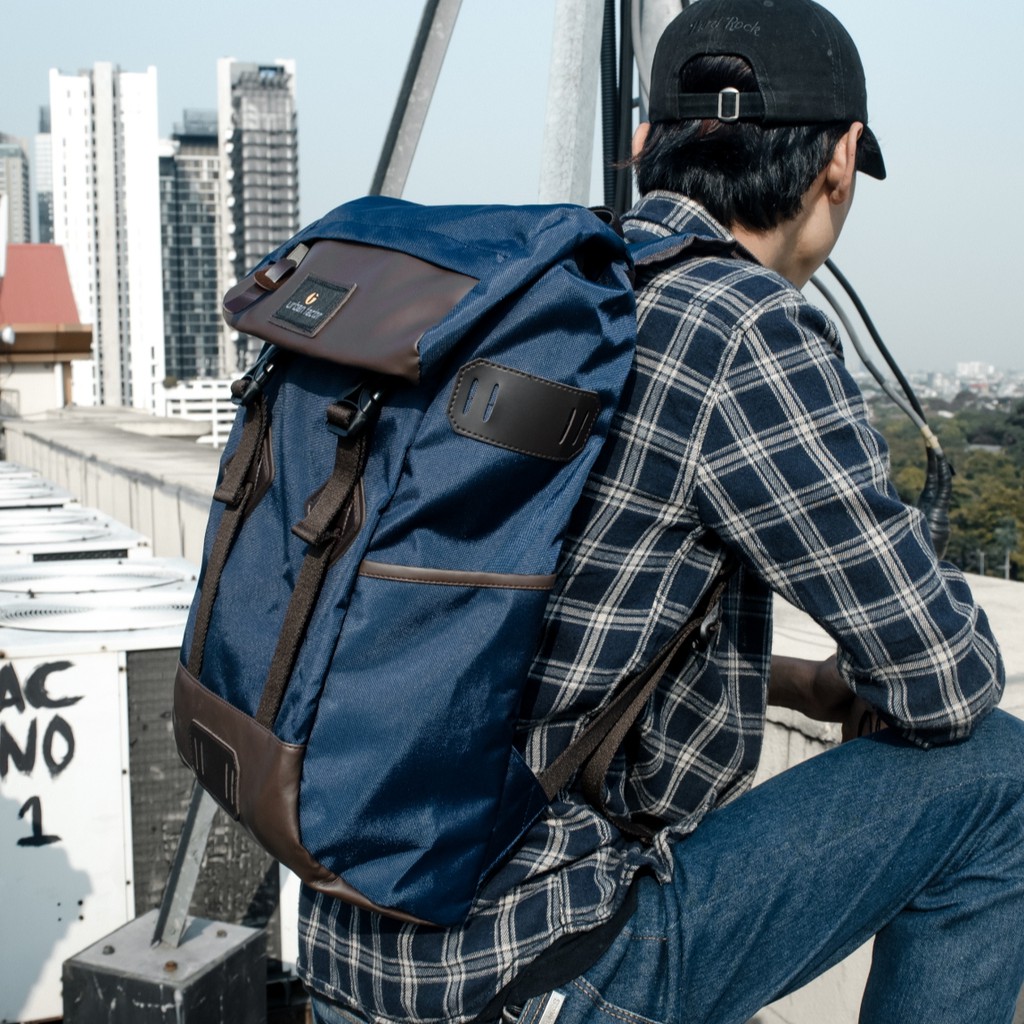 SKY SCRAPPER NAVY |Urban Factor x FORIND| Tas Ransel Punggung Ori Bag Pria Wanita Backpack Gunung