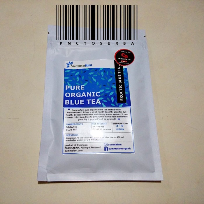 

B062 Teh Biru Murni Summafam - Bunga Telang Kering - Pure Organic Blue Tea g054S