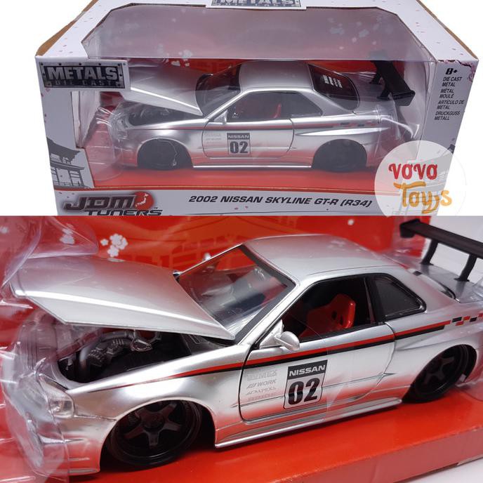 Hanya Disini] Jada Jdm Tuners 1:24 2002 Nissan Skyline Gt-R (R34)