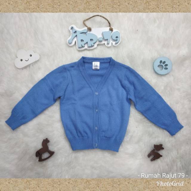 Cardigan rajut basic knit cardy Anak