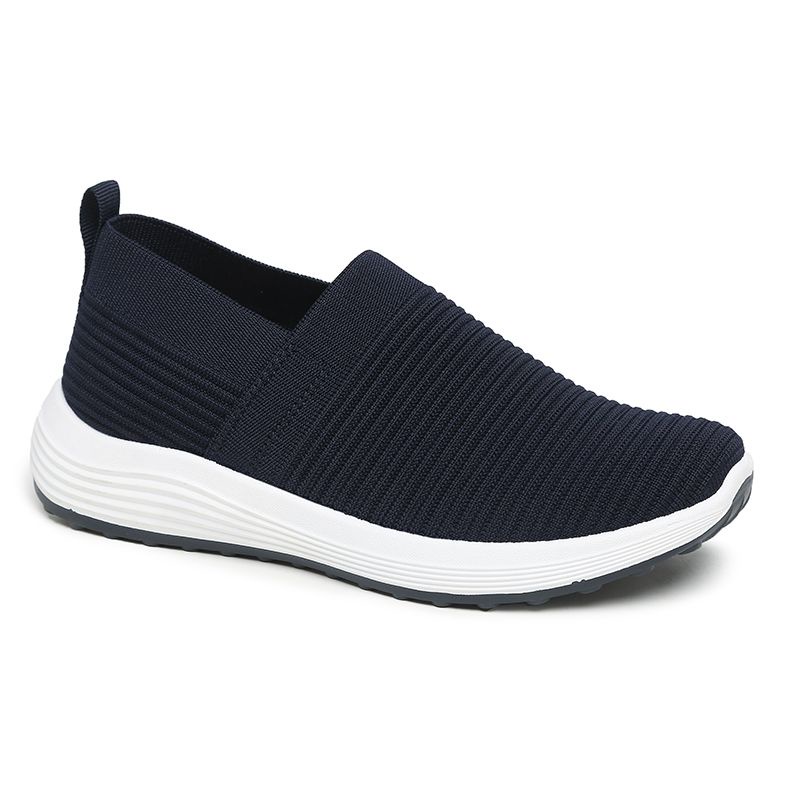 [GROSIR][COD] SEVEN_DAY SEPATU RAJUT SLIP ON WANITA OLAHRAGA TANPA TALI SPORT SHOES NAVY A-667