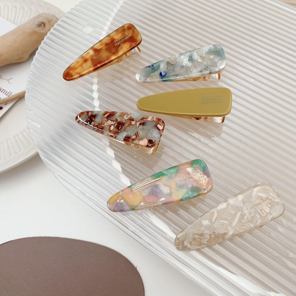 AUGUSTINA Women Barrettes Ins Elegan Untuk Gadis Klip Duckbill Temperamen Asetat
