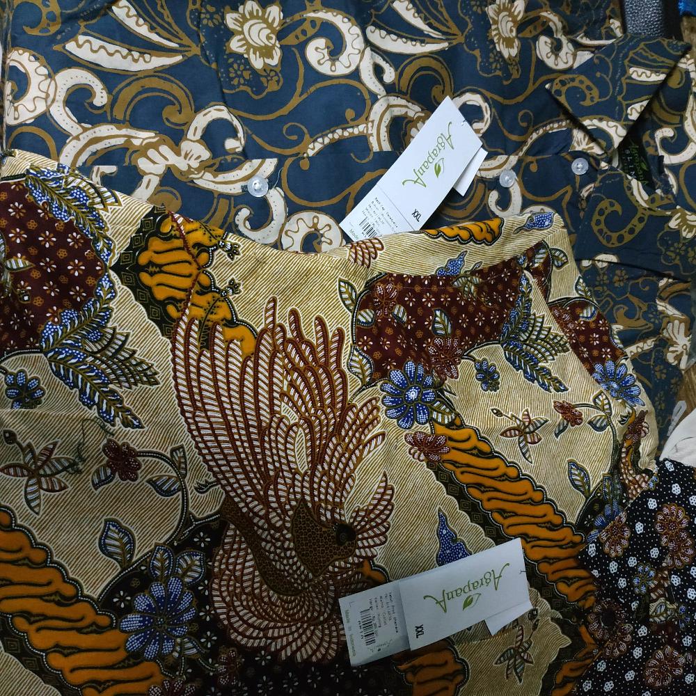 Agrapana Baju Batik Pria Lengan Pendek Batik Premium Kemeja Batik Pria Lengan Pendek Modern Bhamana