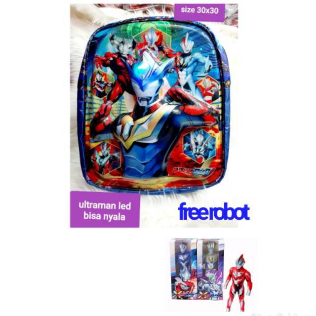 TAS ULTRAMAN EMBOSED TAS ULTRAMAN  TAS LED TAS ANAK SRKOLAH TK