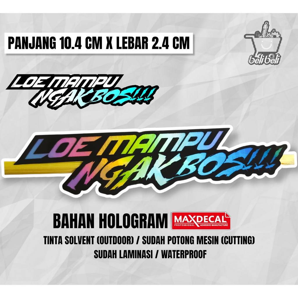 stiker kata - kata / stiker bengkel / stiker cb / stiker racing / stiker sponsor / stiker motor / st