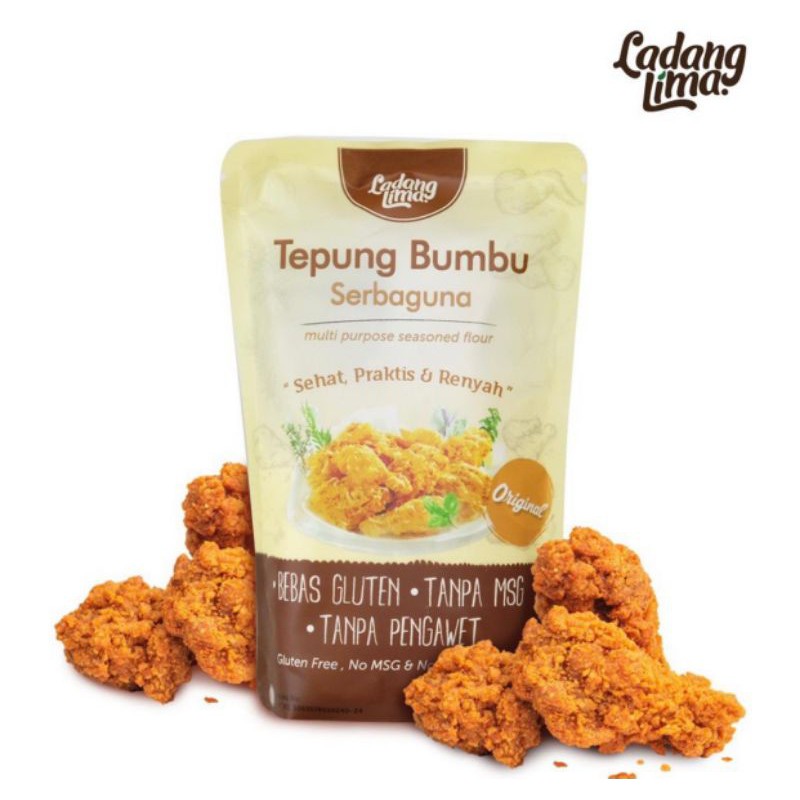 

Ladang Lima Tepung Bumbu Goreng Sehat Serba Guna No MSG 150gr