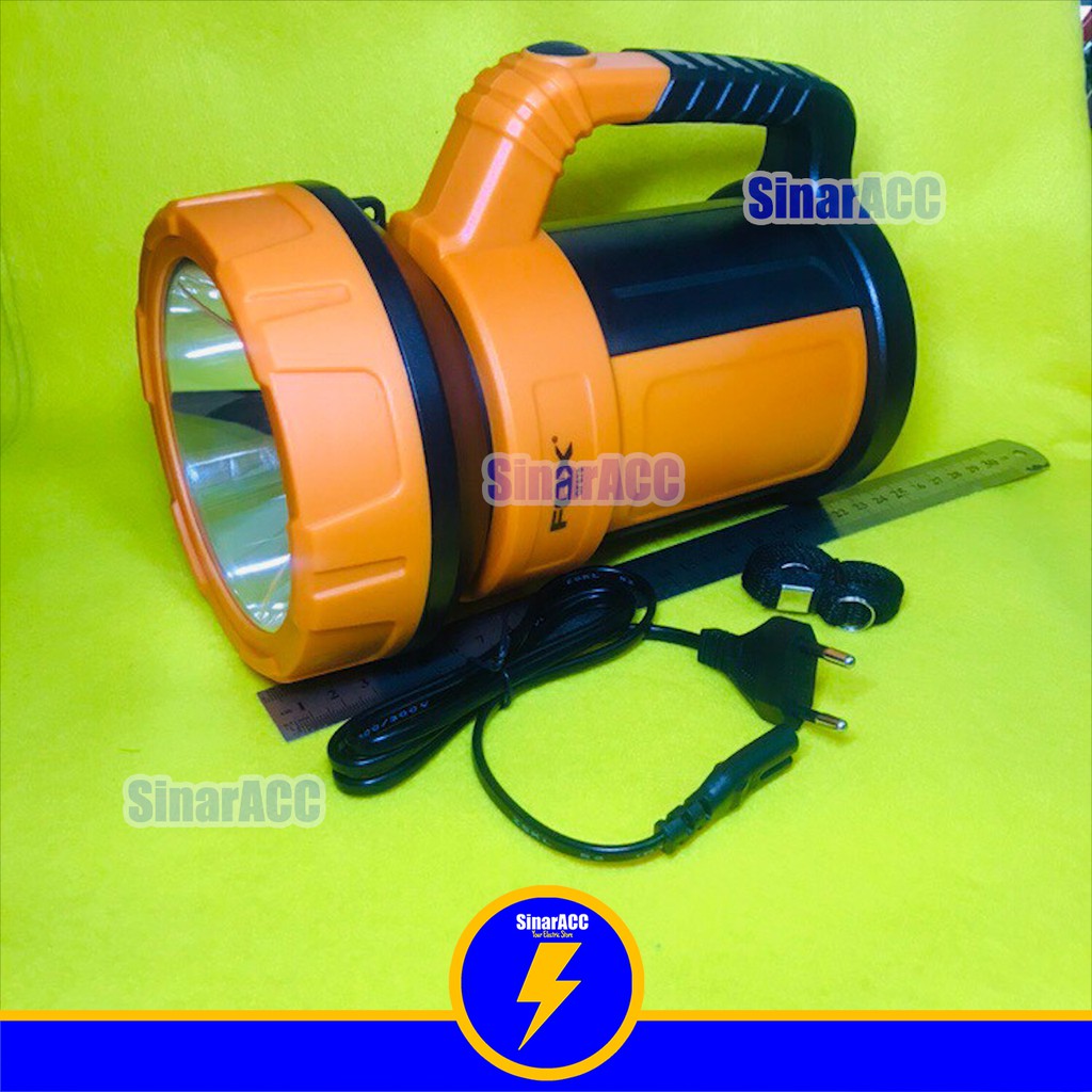 Senter jumbo jarak jauh Fox GF 670 10W charge tanpa emergency hanya sorot saja SENTER GENGGAM besar