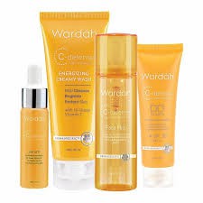 Paket Wardah C Defense DD Cream Light / Face Mist / Creamy Wash / Serum