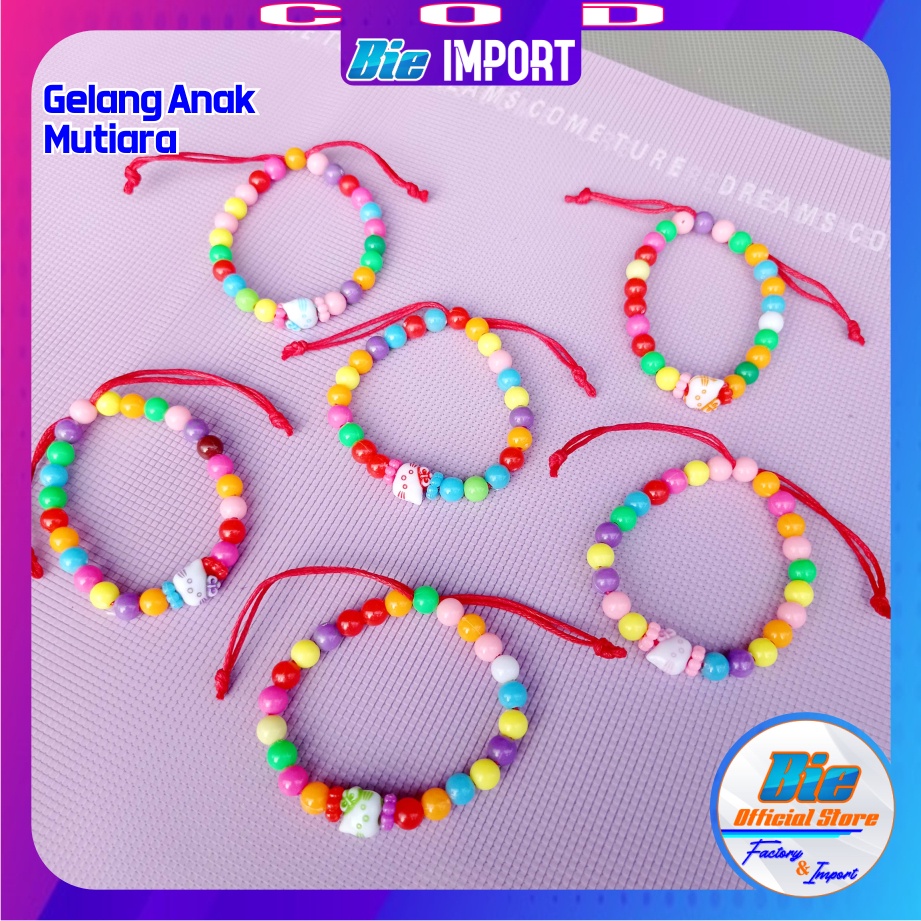 Gelang Mutiara Anak Karakter Impor Best Seller