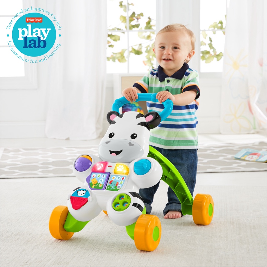 Fisher Price  Learn with Me Zebra Walker  - Mainan Belajar Jalan Anak Bayi / Push Walker