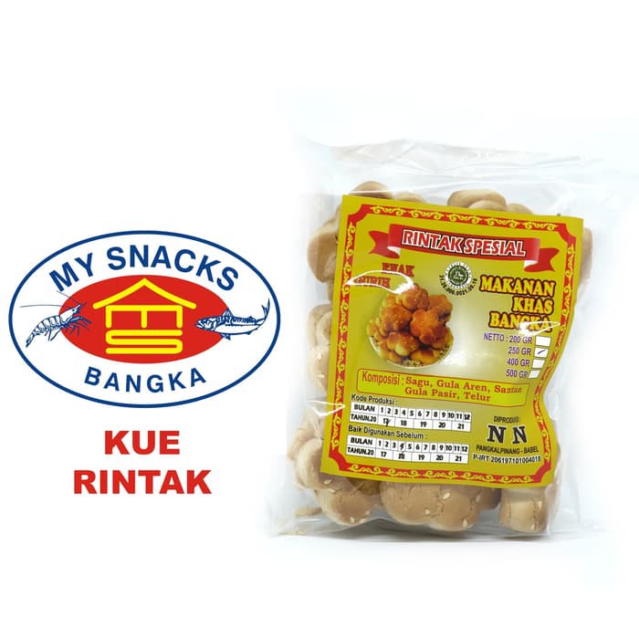 

Kue Kering Rintak Bangka 250 Gram My Snacks Bangka