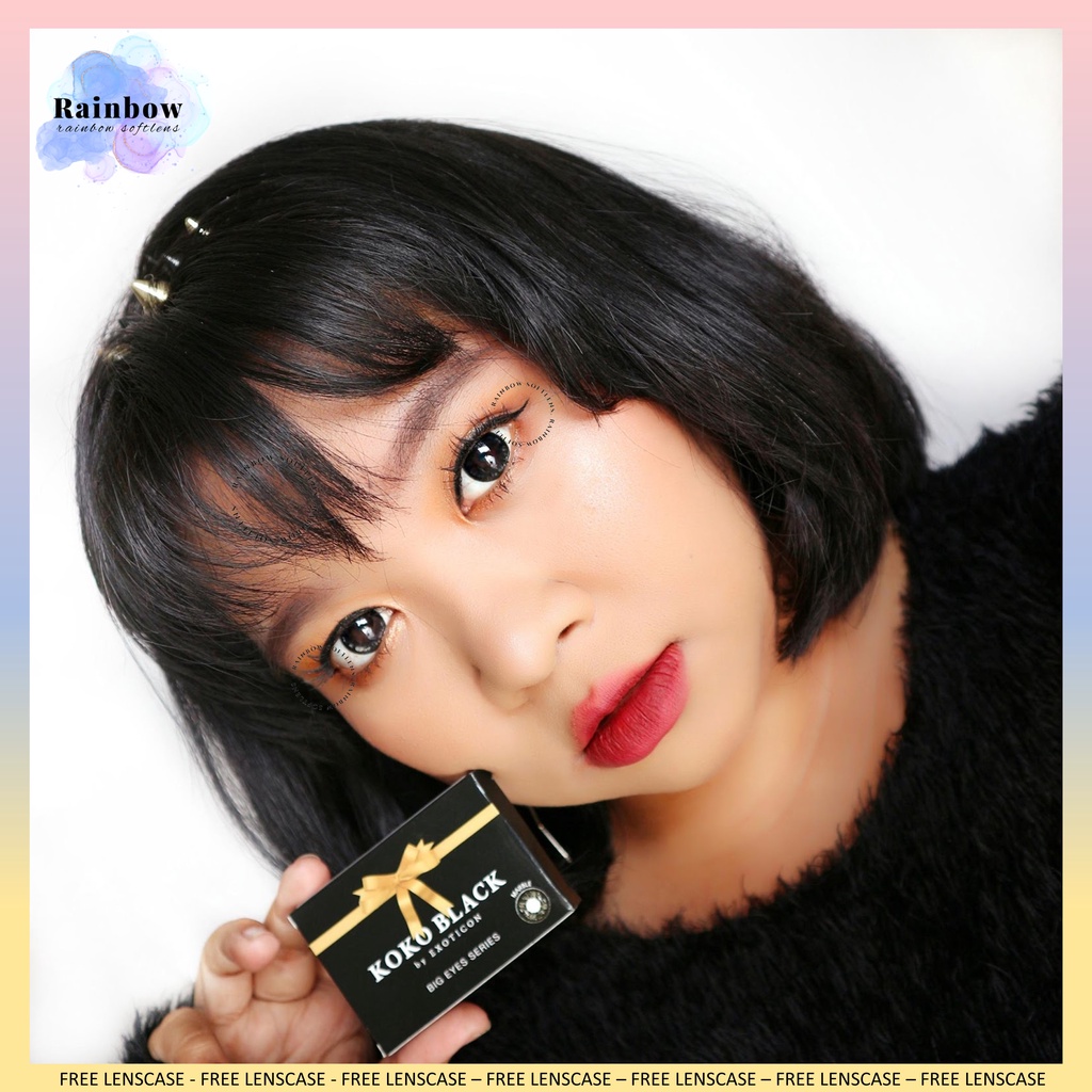 [COD] SOFTLENS X2 KOKO BLACK NORMAL &amp; MINUS (-0.50 SD -3.00) DIAMETER 14.5MM