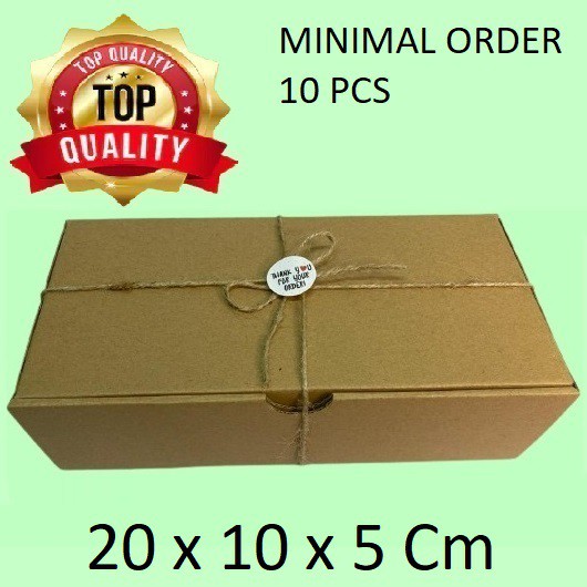 

20x10x5 cm Dus Kotak Kraft Polos Packing Cake Kue Pizza Bolu Brownies Bomboloni Souvenir