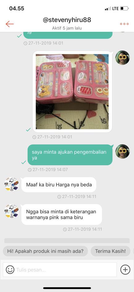 Lunch Box Yooyee Sekat 6 Anti Tunpah Type 589   Yooyee Sekat 6 Lunch Box 5 Pcs Sponge Spon
