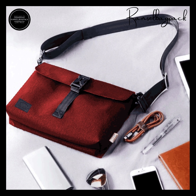 Tas Selempang Sling Bag Kekinian Termurah Korean Fashion Multifungsi Stylish Import Lokal Original Favorit Murah Waterproof Simple Elegan Casual Unisex Pria Cowok