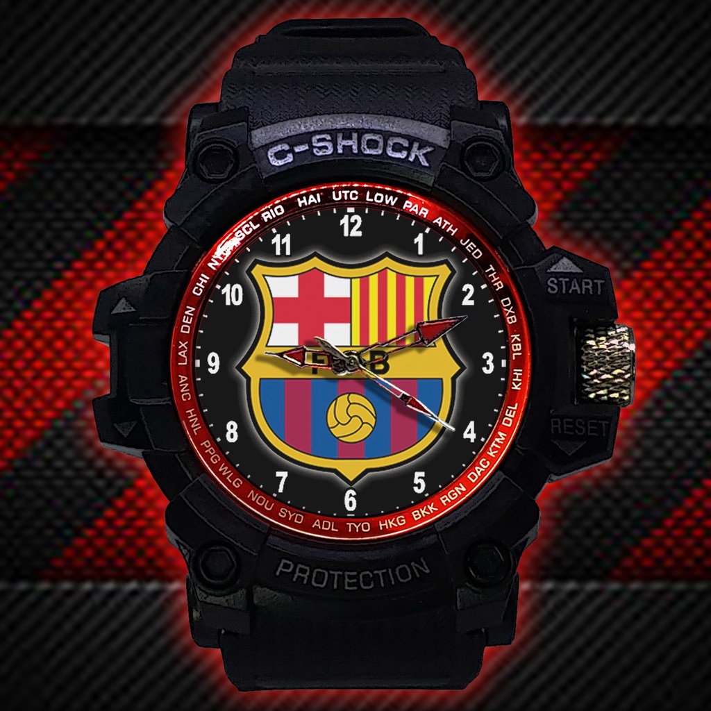 (ISTIMEWA BOSSQUE) JAM TANGAN BARCELONA FC LIST MERAH - EXCLUSIVE