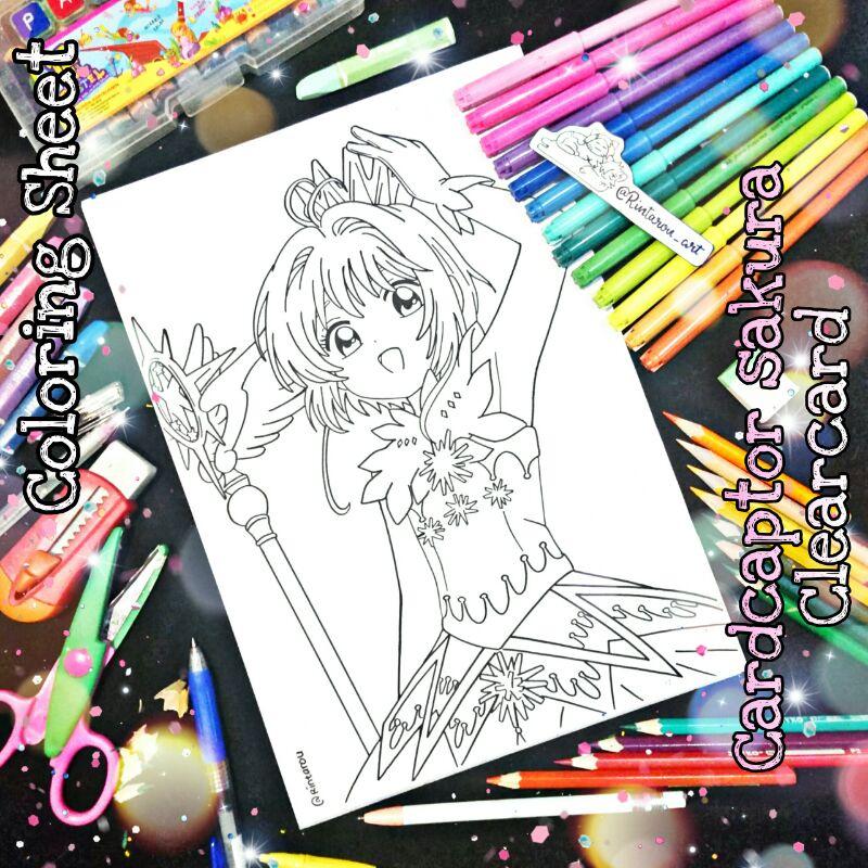 

Kertas Mewarnai Anime/ Coloring Sheet Anime Card Captor Sakura