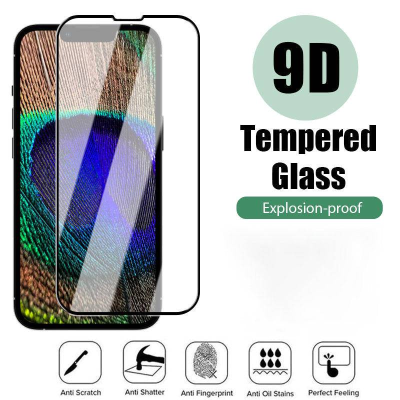 Pelindung Layar Tempered Glass Untuk iPhone 13 11 12 13 Pro MAX Mini 6 6s 7 8 Plus SE 2020 2022 SE3