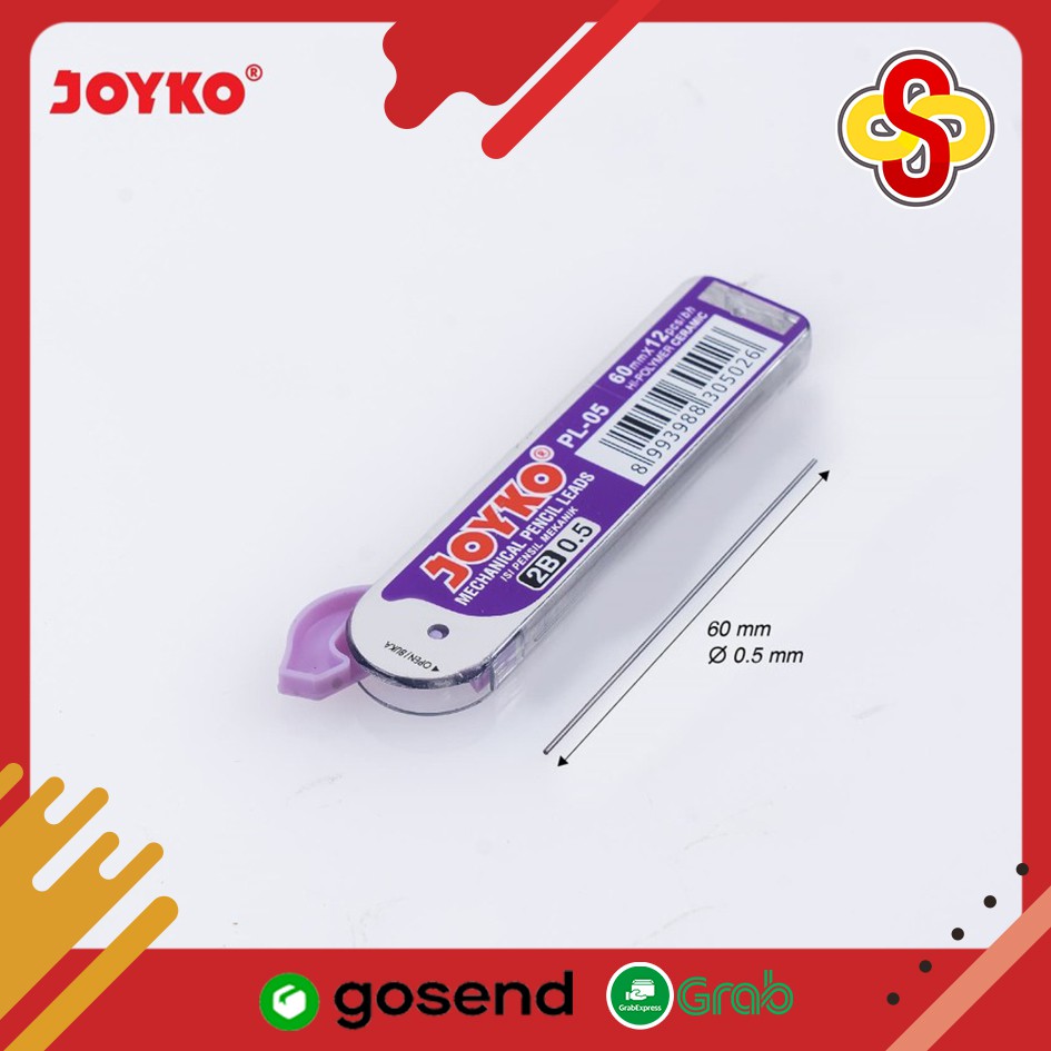 Isi Pensil Mekanik Joyko PL-05 Pencil Lead 2B 0.5 mm