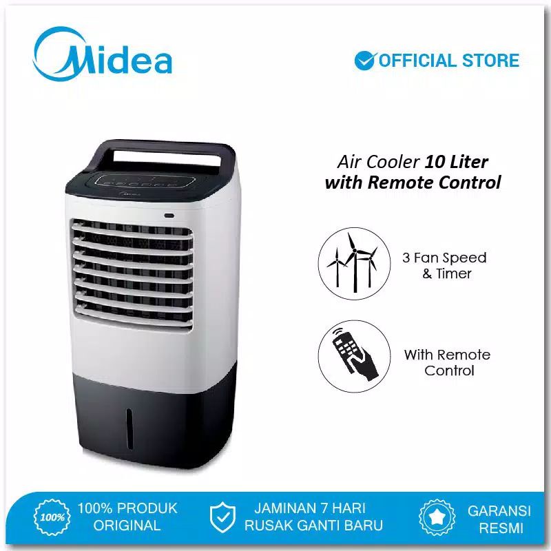 Midea Air Cooler 10 Liter AC120-16F, Air Cooler 10 Liter AC12016F Remote Control & Timer