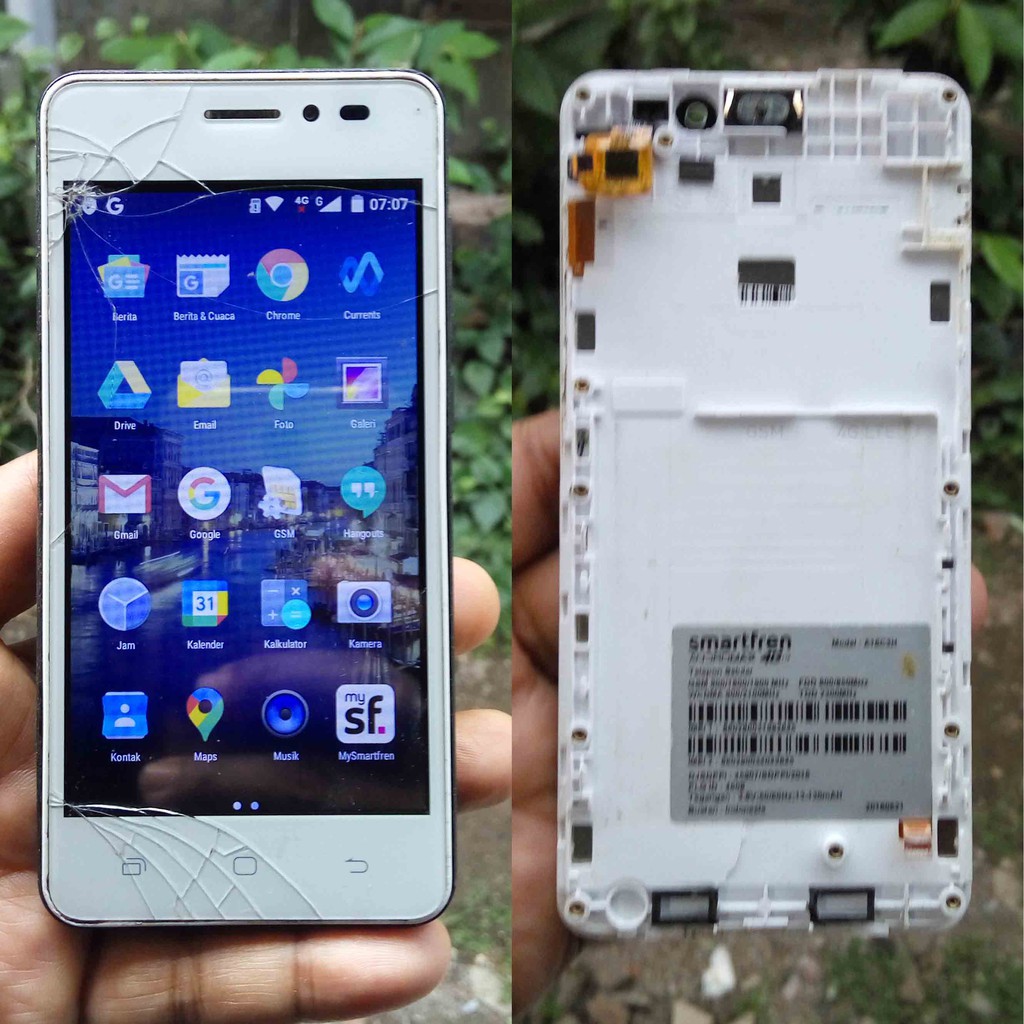 LCD Touchscreen Smartfren Andromax A A16C3H Nyala Normal Minus TS Pecah Tapi Sentuh Normal