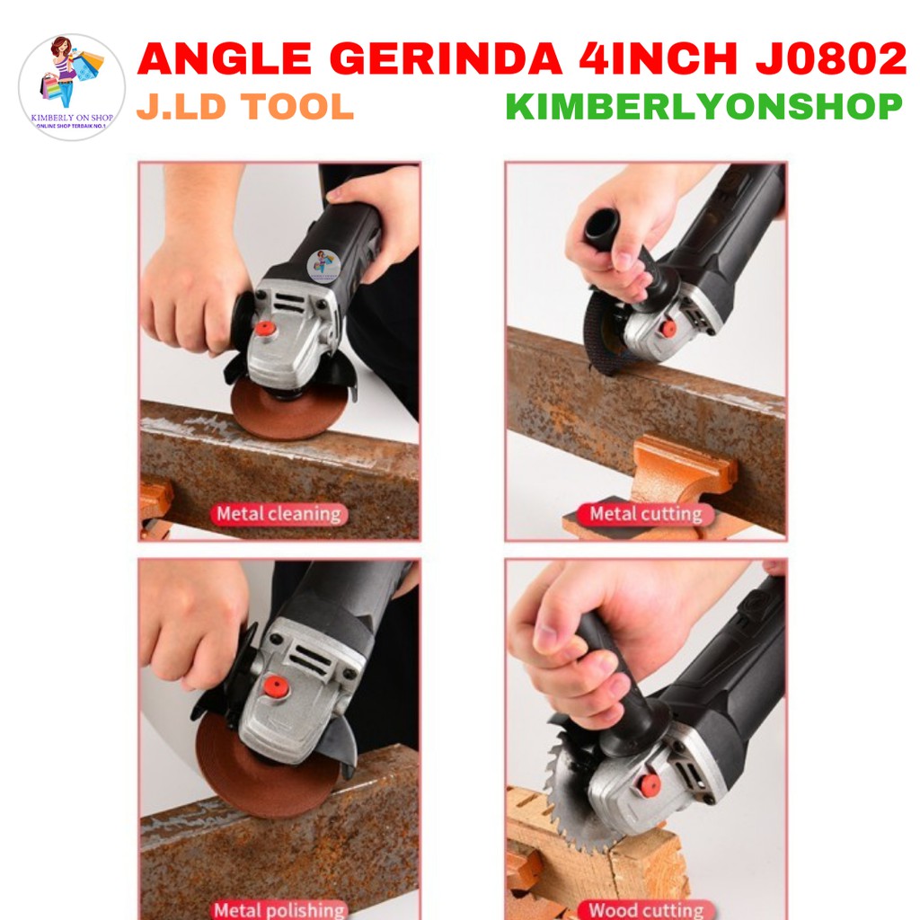 Kimberlyonshop Mesin gerinda / angle grinder 4inch J.LD Tool J0802