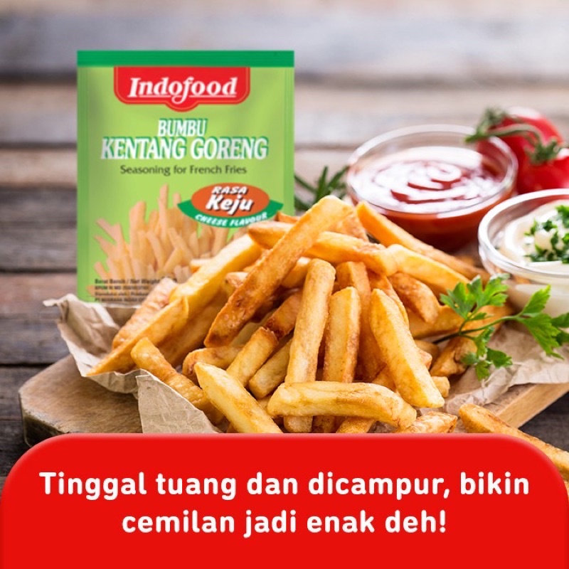 Bumbu kentang goreng Indofood Keju Barbeque Jagung Bakar