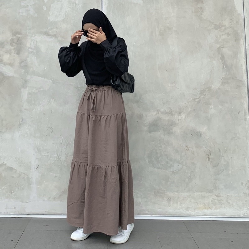 Saima Linen Skirt | Rok linen | Ruffle skirt By March