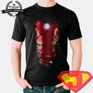 Kaos 3D Sobek Pria /  - Iron Man