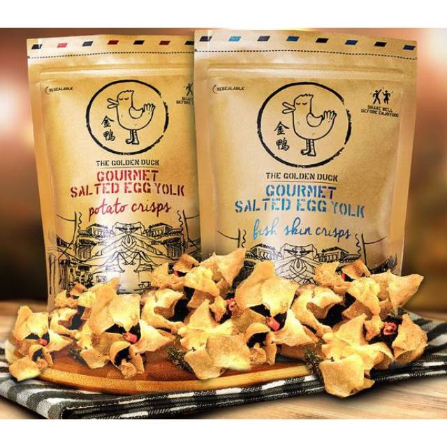 

Golden duck "fish skin