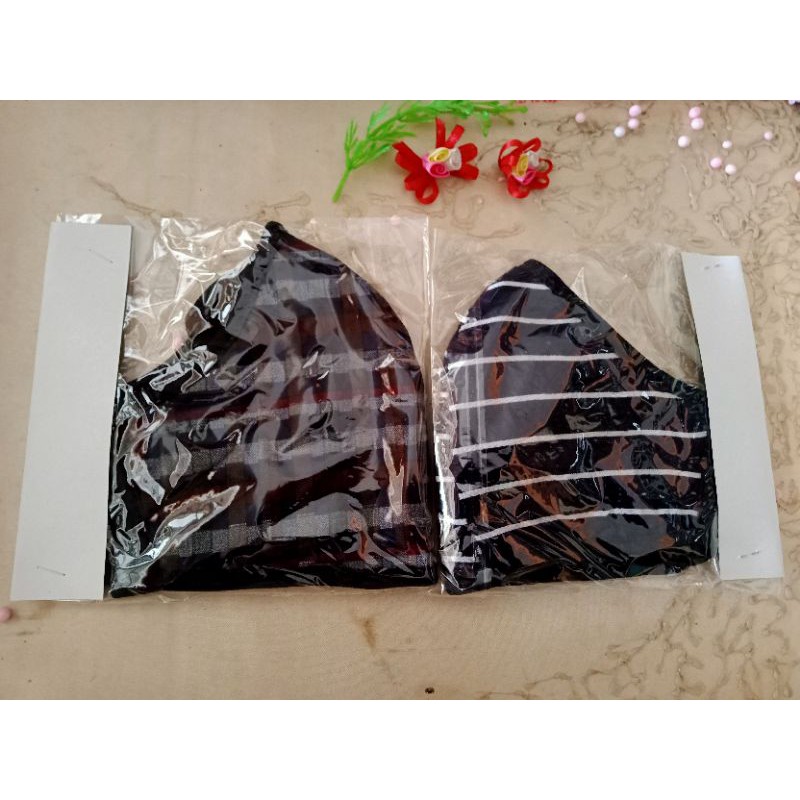 MASKER KAIN KAOS 2 LAPIS MODEL AERLOP NON HIJAB TALI KAIN