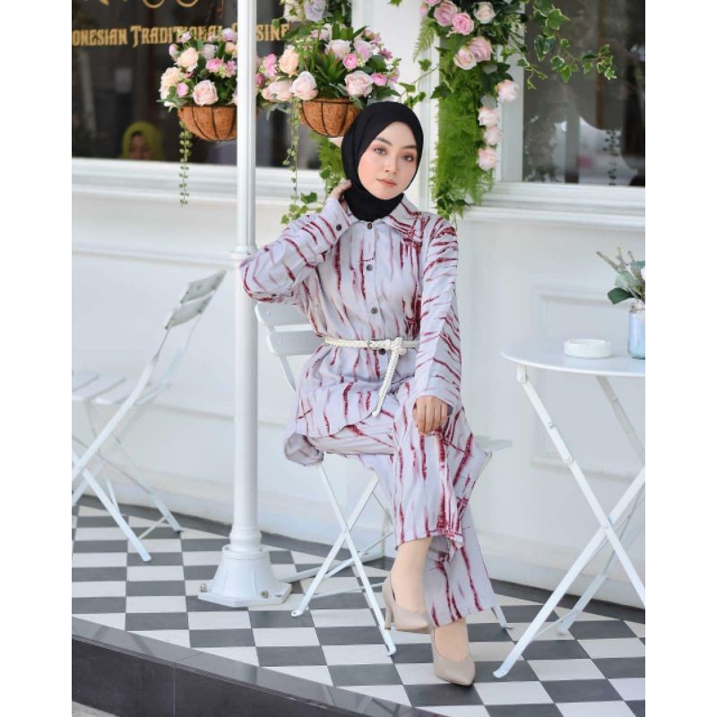 [BISA COD] Tie Dye Lengan Panjang Setelan CP Harga Grosir Murah