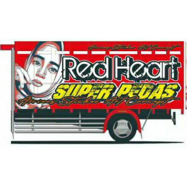 Sticker bak truck full (tanpa pintu belakang) Sticker Full Bak Truck Printing Bak Truck Bebas Desain