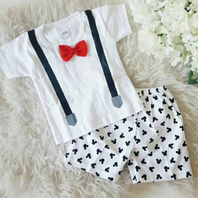 Setelan Baju Bayi Mickey Mouse