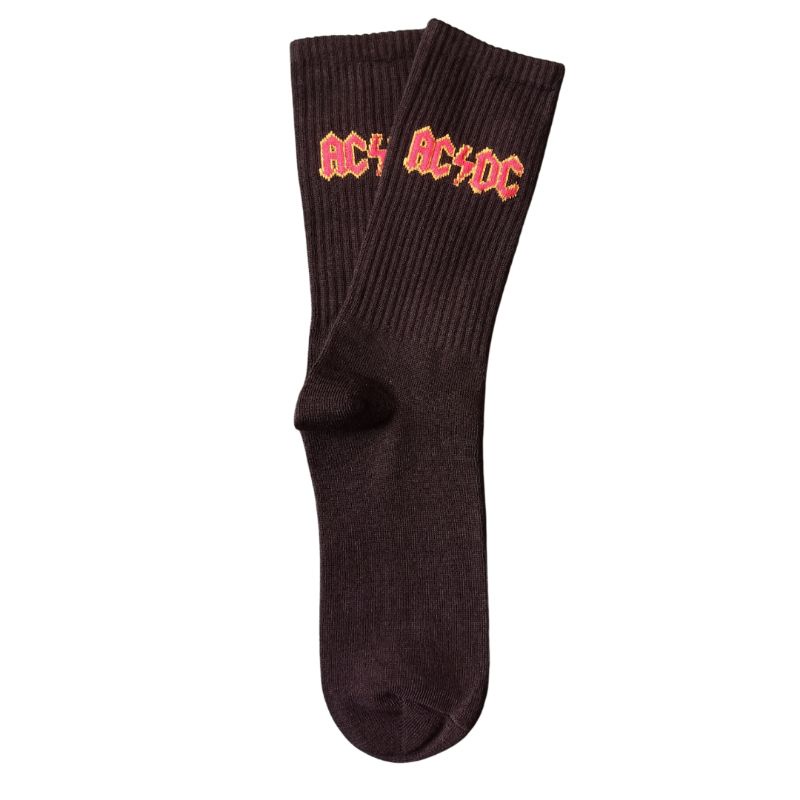 [PROMO] Kaos Kaki Pria Motif Band ACDC Skate Oldschool  - Andalusia Official