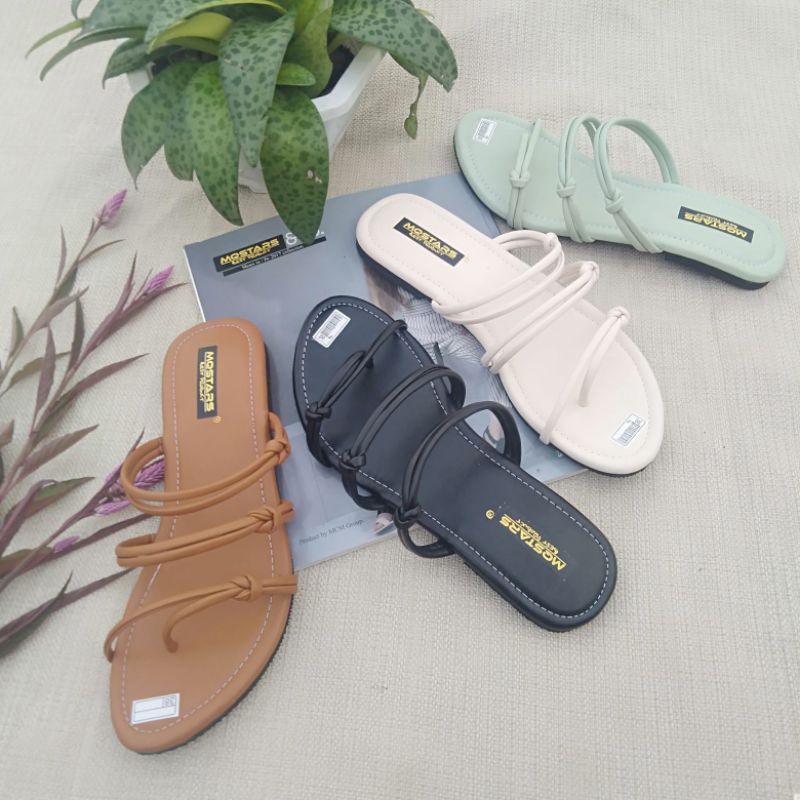 mqstars Sandal Flat Wanita Teplek Tali Jepit non slip Terbaru