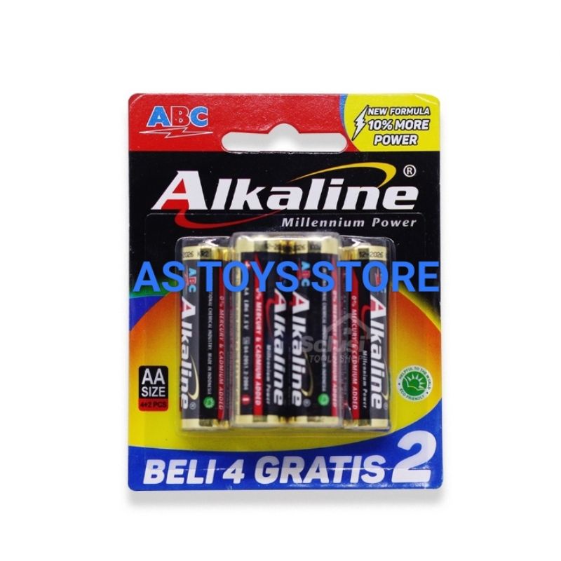 Baterai ABC Alkaline AA/AAA  ISI 4+2