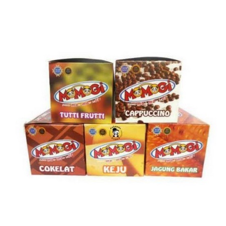 

Momogi box isi 20 pcs jagung keju coklat tutti fruity cappucino