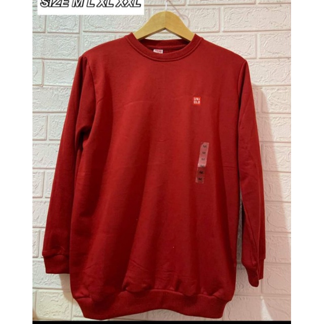 SWEATER UNIQLO UNiSEX-Maroon