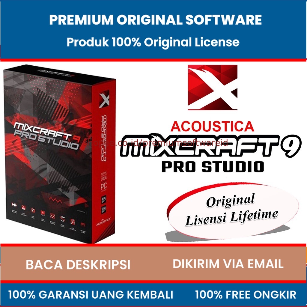 License Acoustica MixCraft 9 Studio PRO 2022 Original Lifetime Full Version