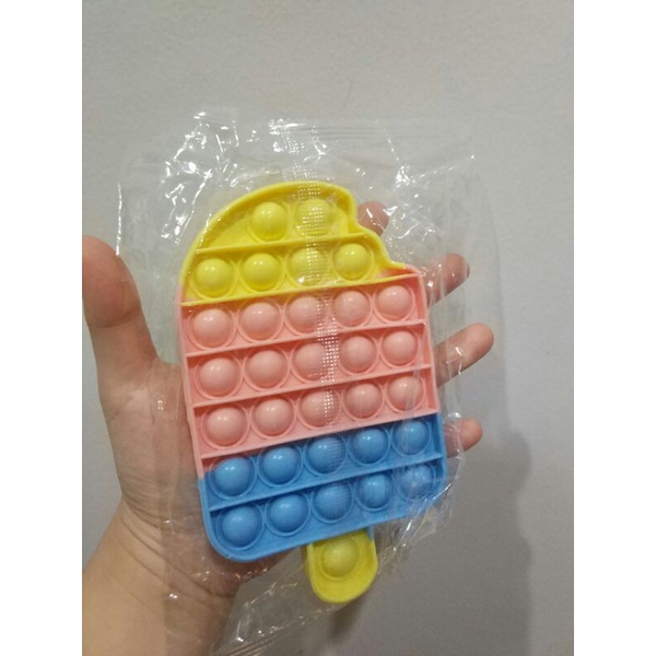 Mainan Viral Pop it Fidget Rainbow, Pop it viral, Mainan pop it, Fidget toys-ice Popsicle kecil