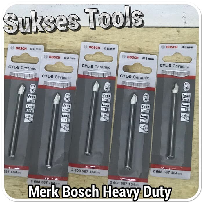 mata bor tombak bosch uk. 8 mm ( mata bor kaca, keramik, granit )