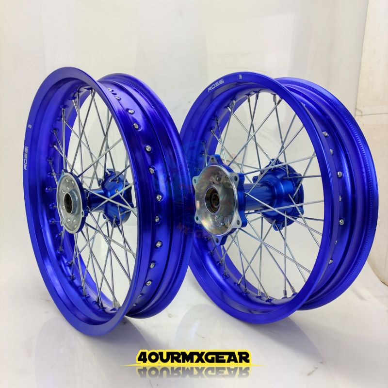 VELG SET SUPERMOTO YAMAHA WR 155 BIRU ROSSI
