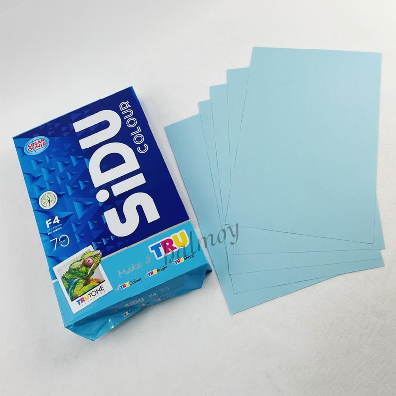 

KERTAS HVS / FOTOKOPI / PRINT SINAR DUNIA 70 GSM F4 WARNA BIRU