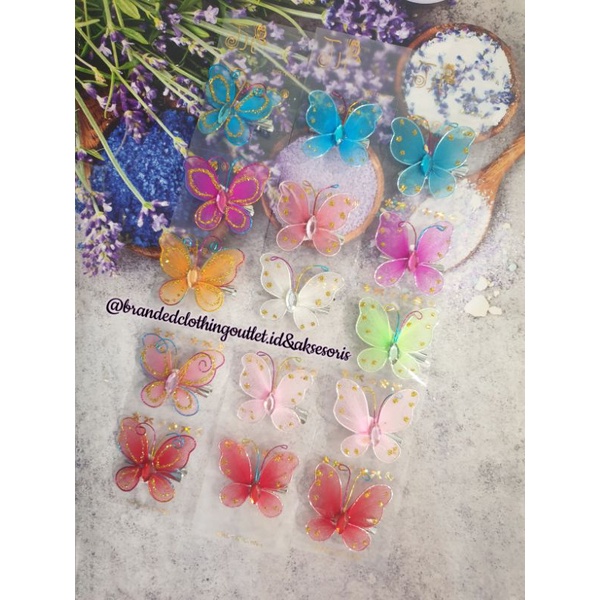 JEPITAN RAMBUT KUPU - KUPU GLITTER MINI / JEPIT RAMBUT KUPU KUPU ANAK / HAIRCLIP BUTTERFLY / JEPITAN