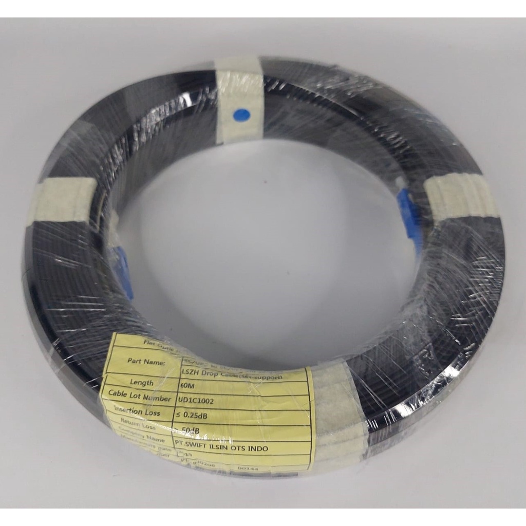 Kabel Precon 60 Meter SC UPC / Kabel Fiber Optik 1 Core 60M Siap Pakai Merk ULC Ilsintec