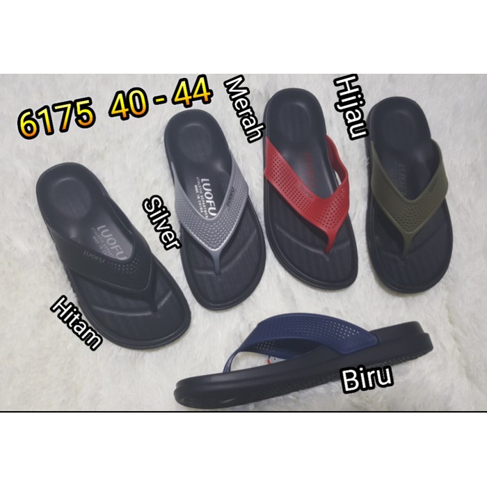 sandal jepit cowok luofu sendal japit pria karet import 6175
