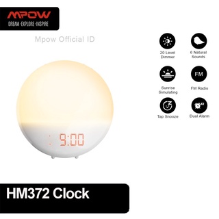 Linkastore - MPOW Pictek Wake Up Light Alarm Clock Sunrise Light 6 Alarm Sound - HM372A